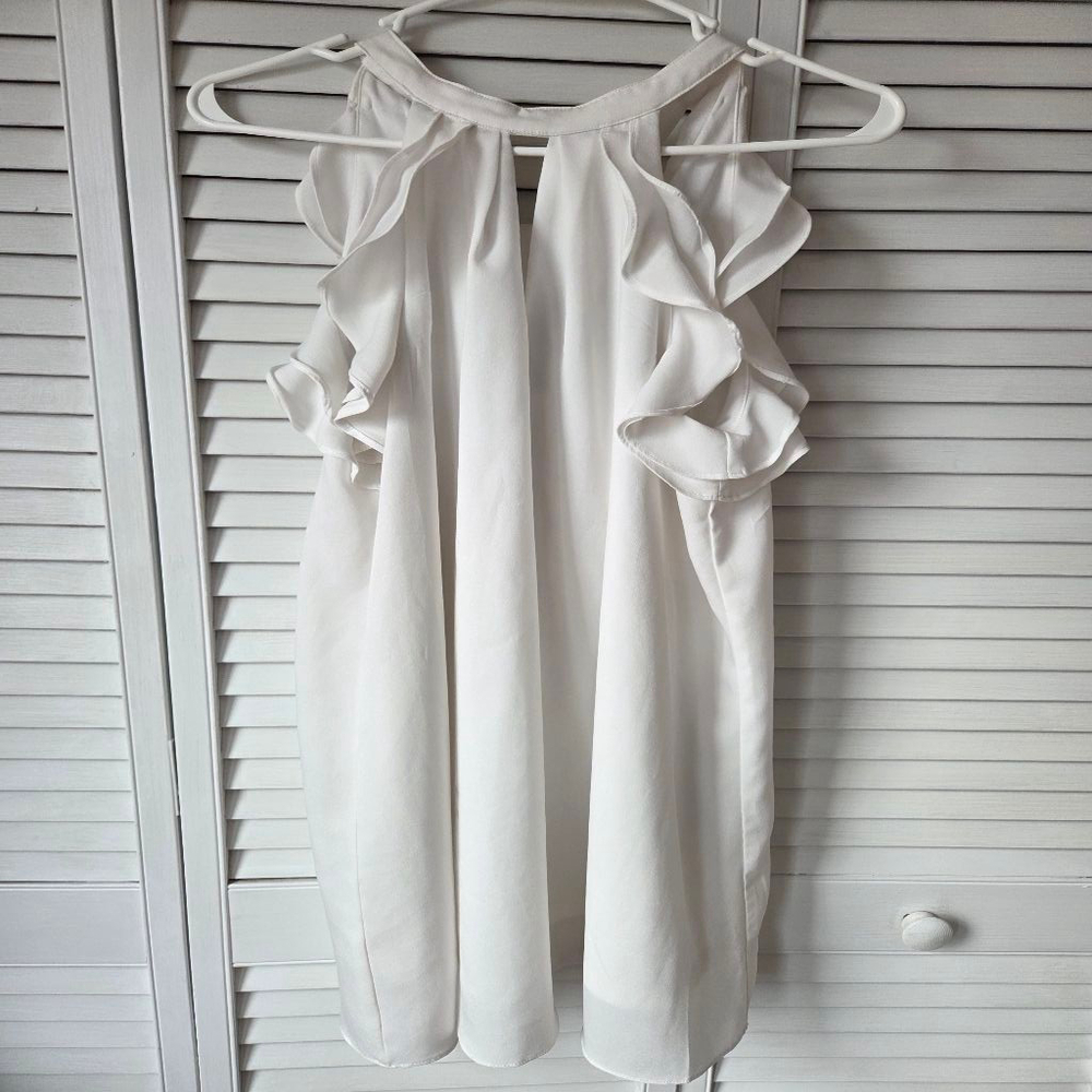 Women's Alythea White Ruffle Dress M